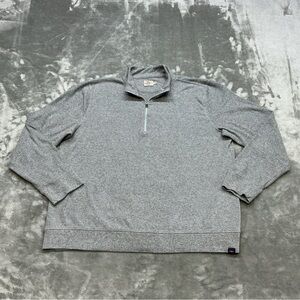 Faherty Legend 1/4 zip Sweater Mens Size XL Gray Long Sleeve knit cotton twill